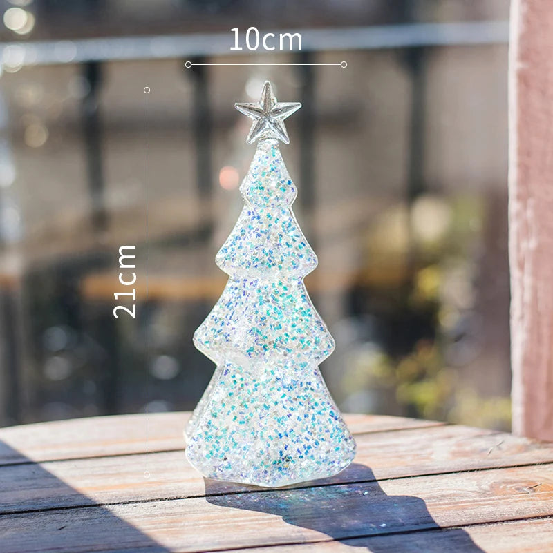 Christmas Tree Glass Night Light for Home Atmosphere