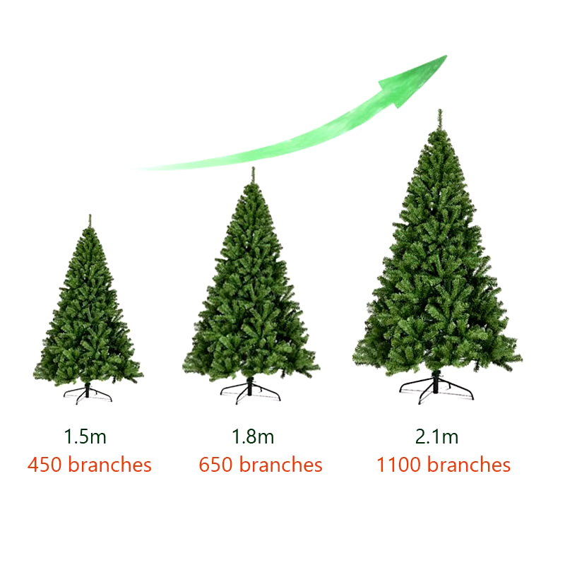 Christmas Tree1.2/1.5/1.8/2.1M Encryption Green PVC