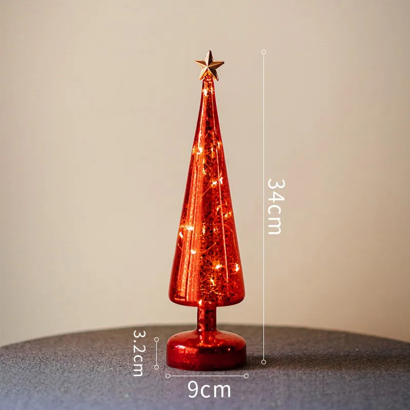 Christmas Tree Glass Night Light for Home Atmosphere