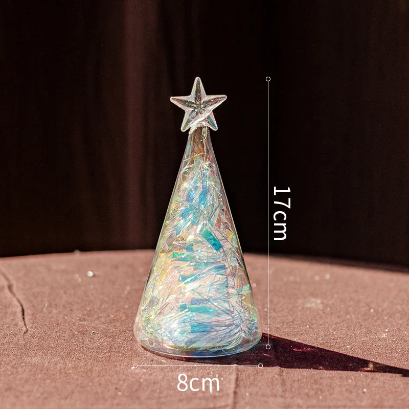 Christmas Tree Glass Night Light for Home Atmosphere