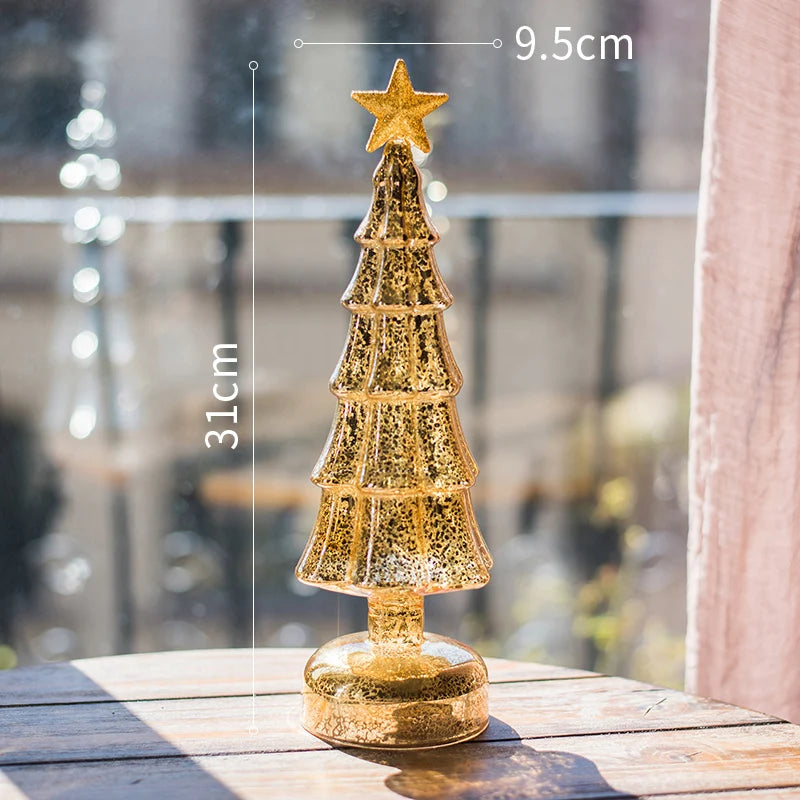 Christmas Tree Glass Night Light for Home Atmosphere