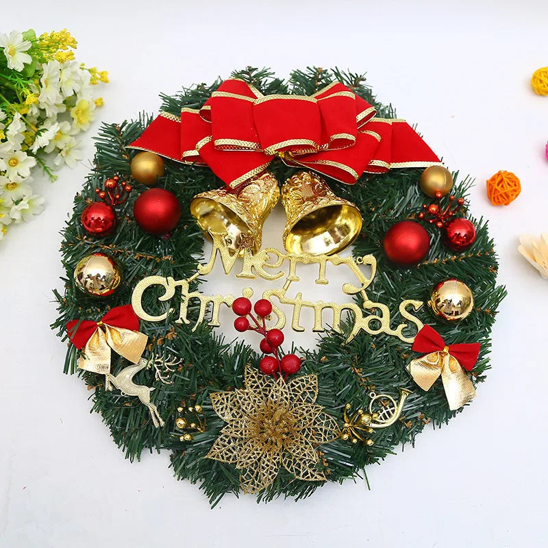 30CM Christmas Decoration Garland Front Door, Window Wreath Decoration