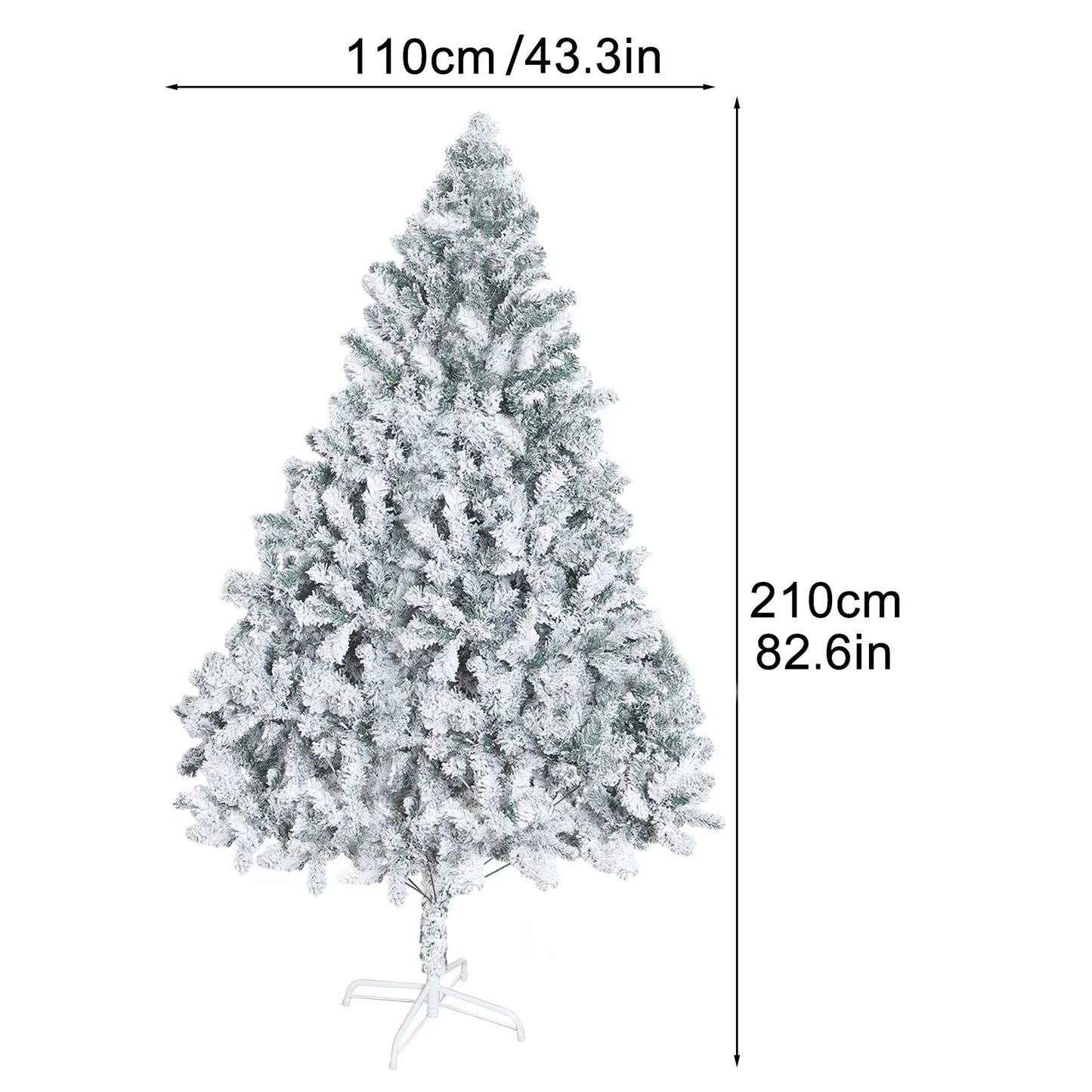 Christmas Tree 6.9Ft White Flocked