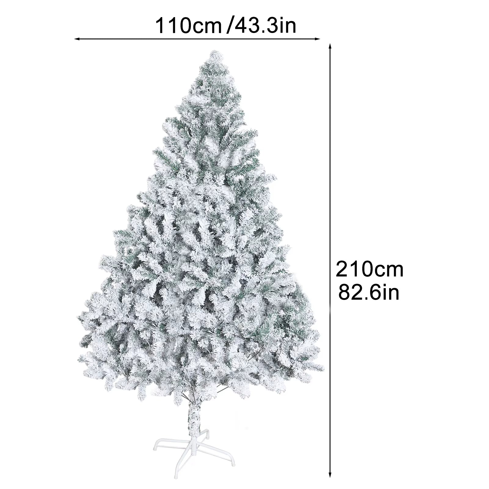 Christmas Tree 6.9Ft White Flocked