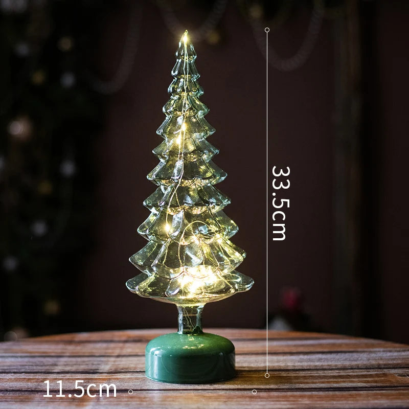 Christmas Tree Glass Night Light for Home Atmosphere