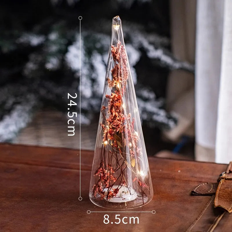 Christmas Tree Glass Night Light for Home Atmosphere