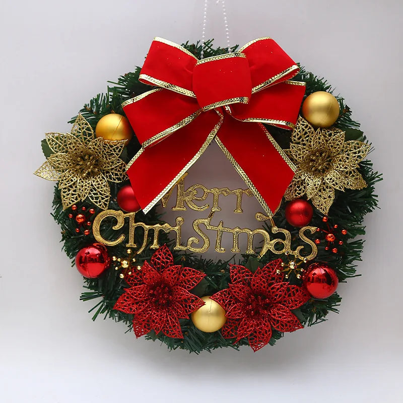 30CM Christmas Decoration Garland Front Door, Window Wreath Decoration