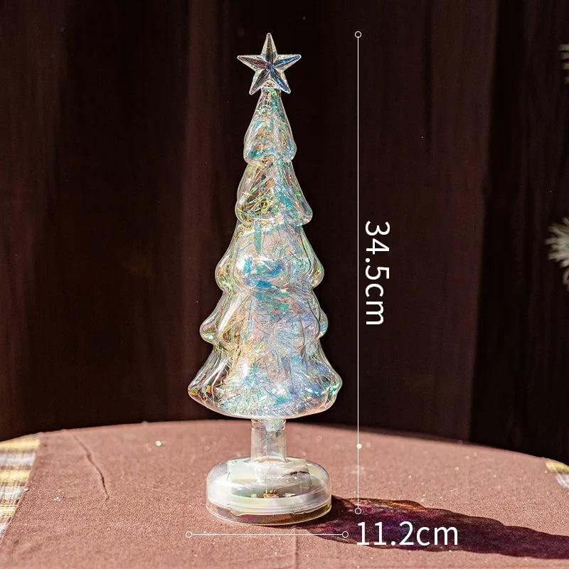 Christmas Tree Glass Night Light for Home Atmosphere