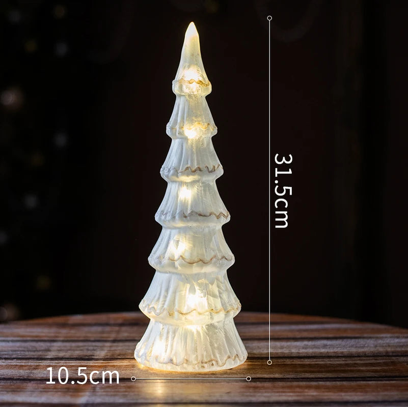 Christmas Tree Glass Night Light for Home Atmosphere