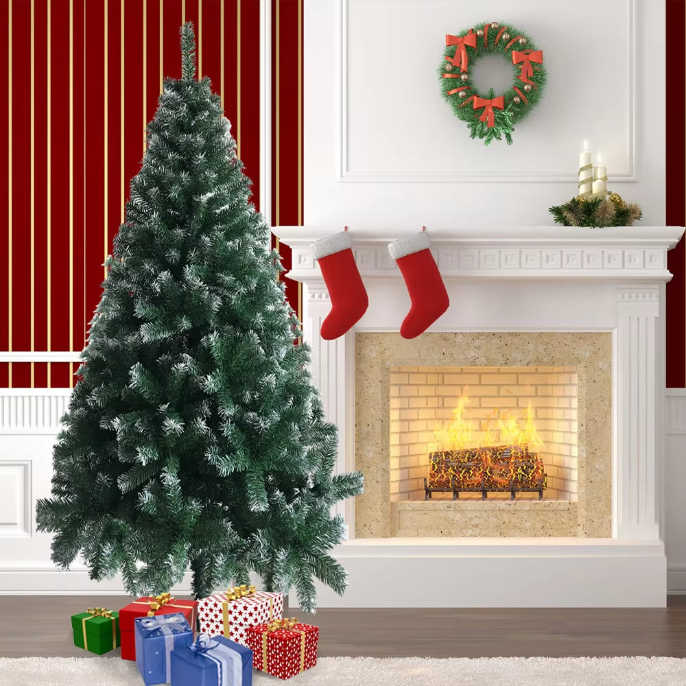 Christmas Tree 6FT Iron Leg White PVC 812 Branches 