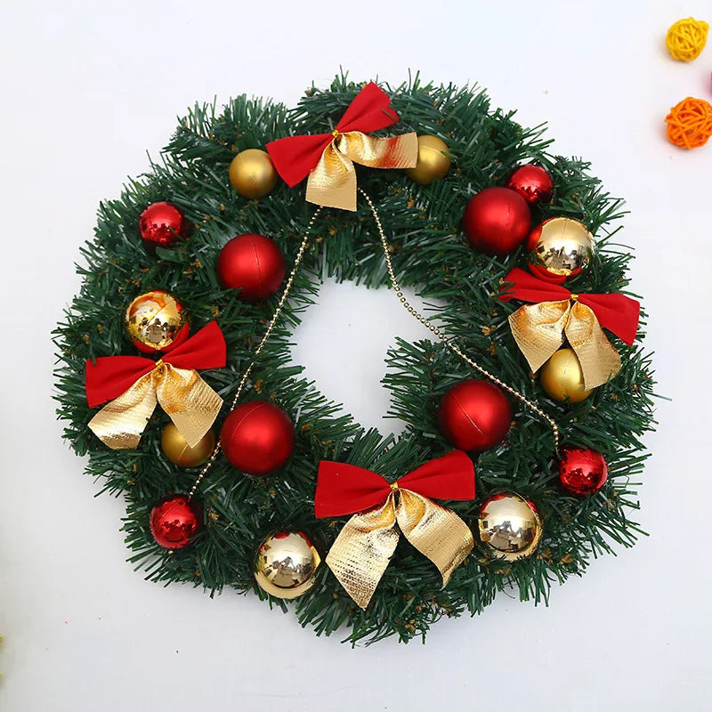 30CM Christmas Decoration Garland Front Door, Window Wreath Decoration