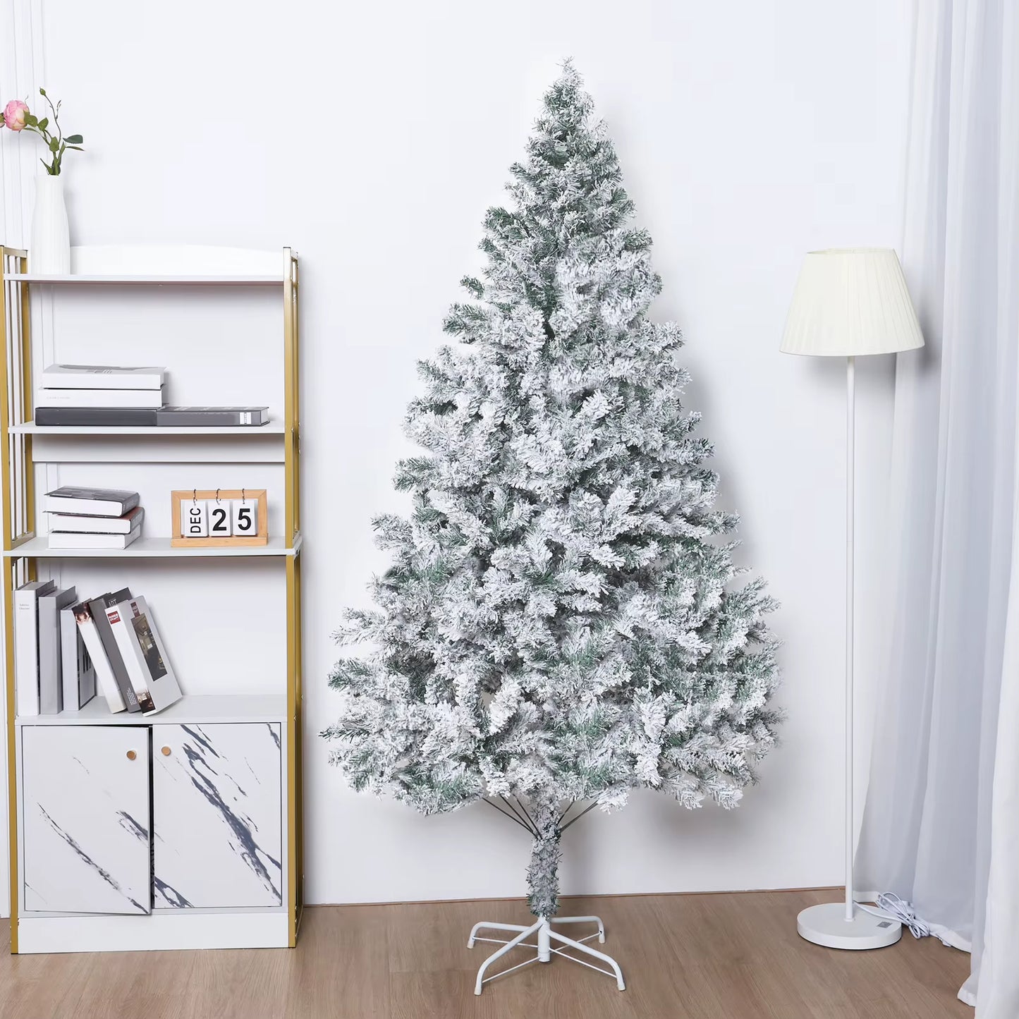 Christmas Tree 6.9Ft White Flocked