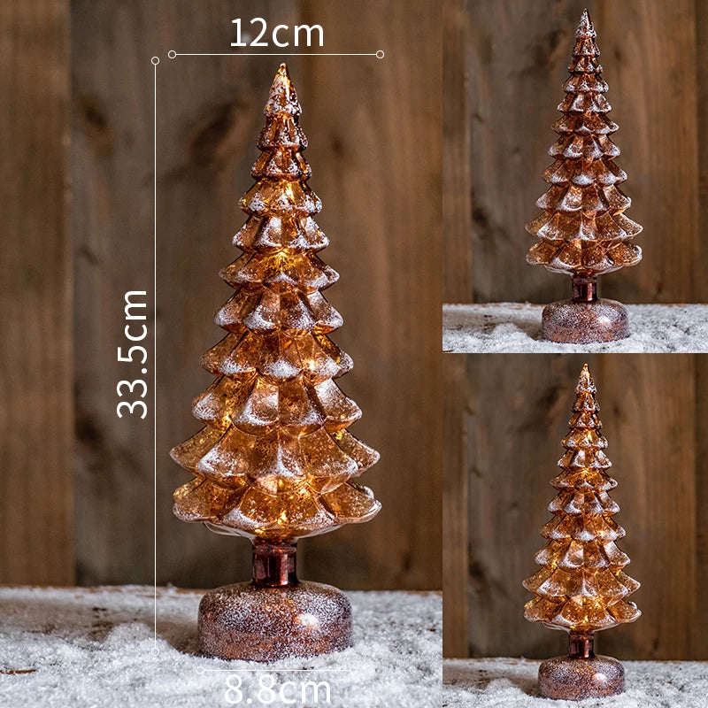 Christmas Tree Glass Night Light for Home Atmosphere