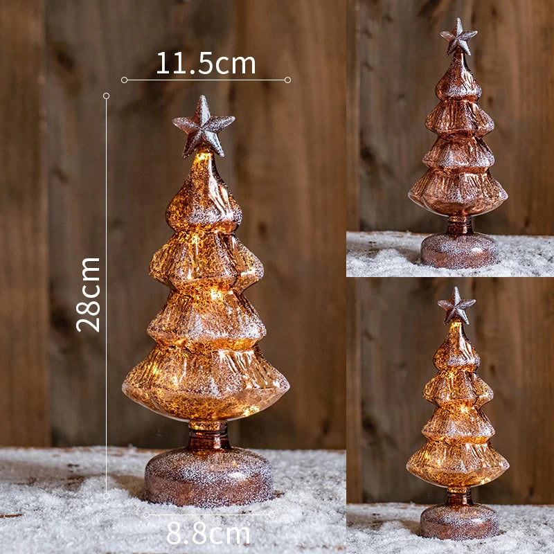 Christmas Tree Glass Night Light for Home Atmosphere