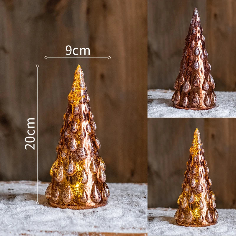 Christmas Tree Glass Night Light for Home Atmosphere