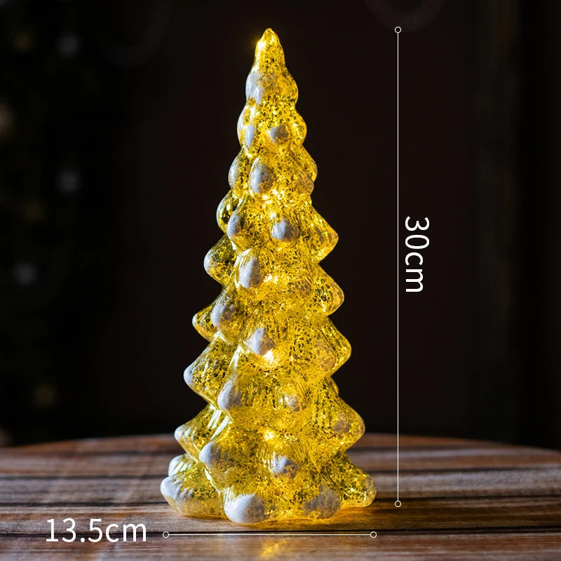 Christmas Tree Glass Night Light for Home Atmosphere