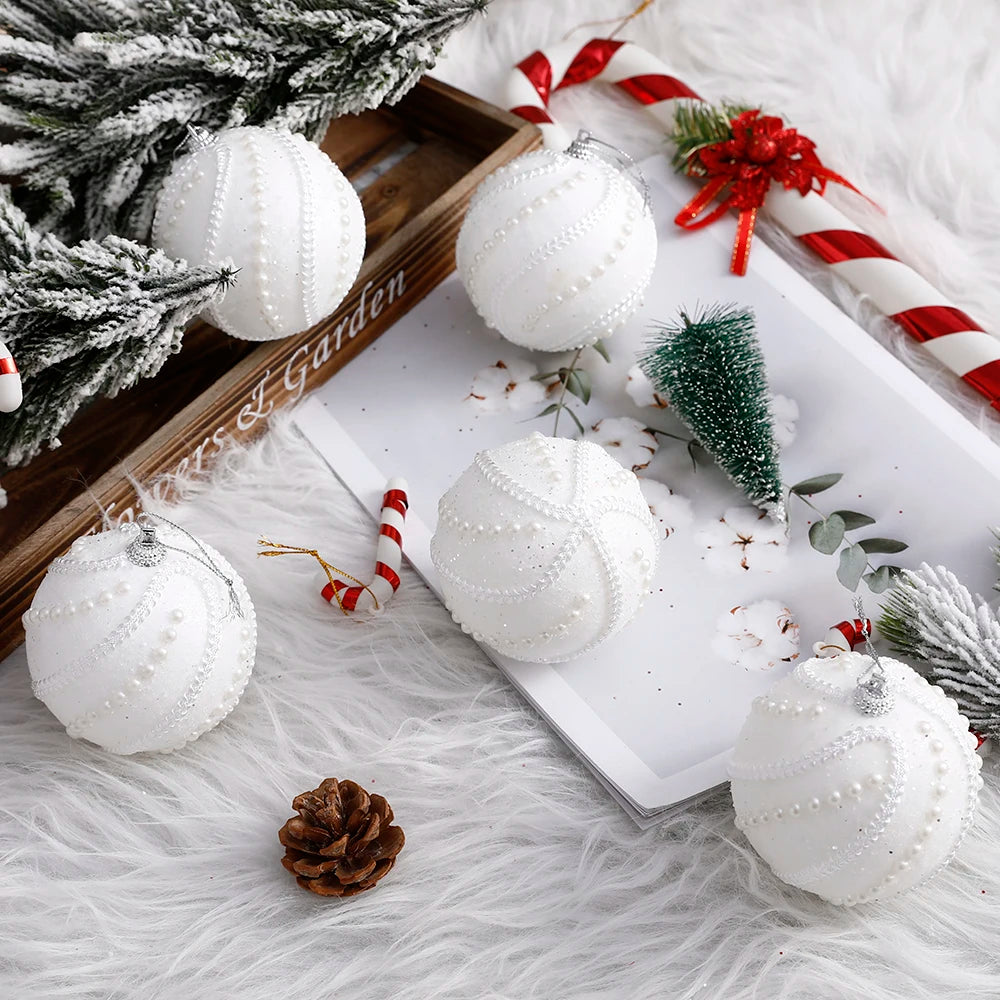 Glitter Christmas Balls 1/4 Pcs Tree Decoration