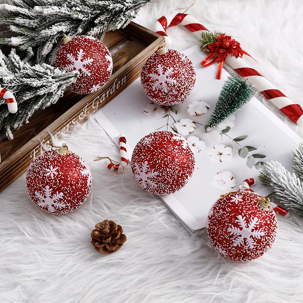 Glitter Christmas Balls 1/4 Pcs Tree Decoration