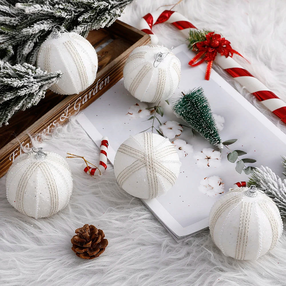 Glitter Christmas Balls 1/4 Pcs Tree Decoration