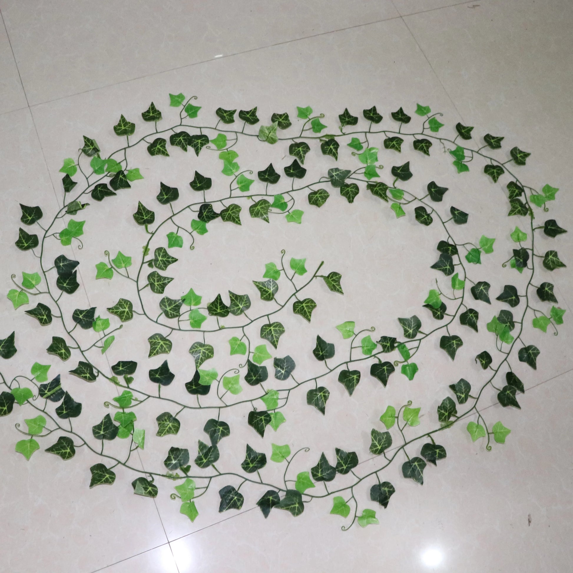 100Pcs Leaf 1 Piece 2.4M Home Decor Artificial Ivy Leaf Garland Plants Vine Fake Foliage Flowers Creeper Green Ivy Wreath