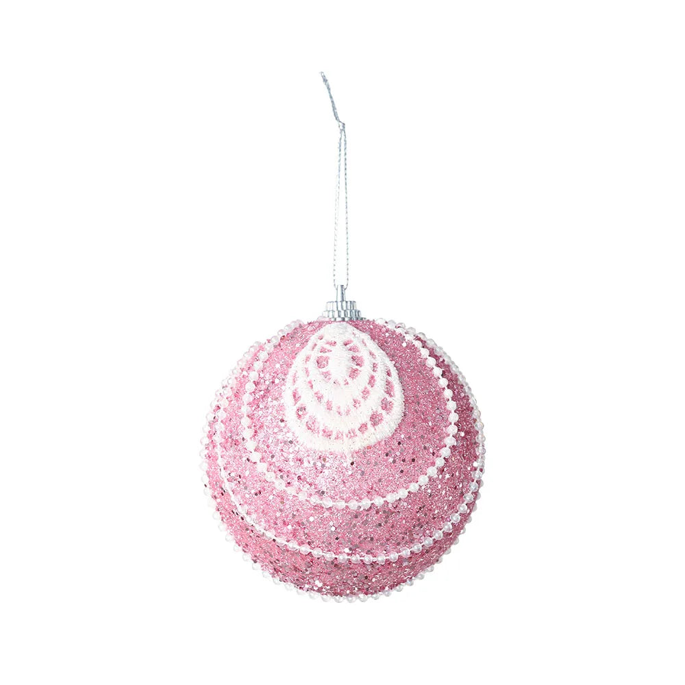 Glitter Christmas Balls 1/4 Pcs Tree Decoration