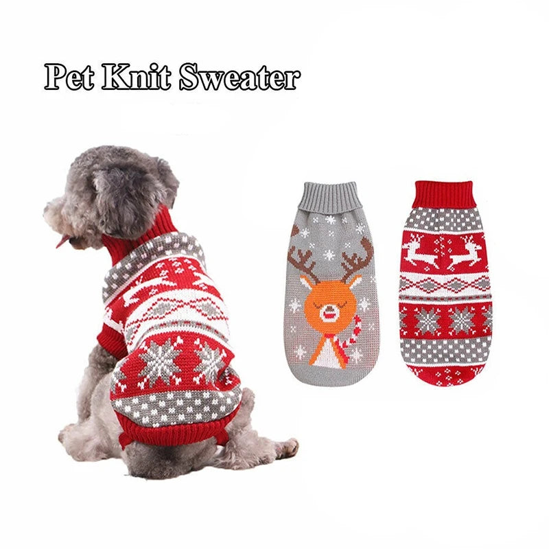 Dog Christmas Sweater Wool Fabric