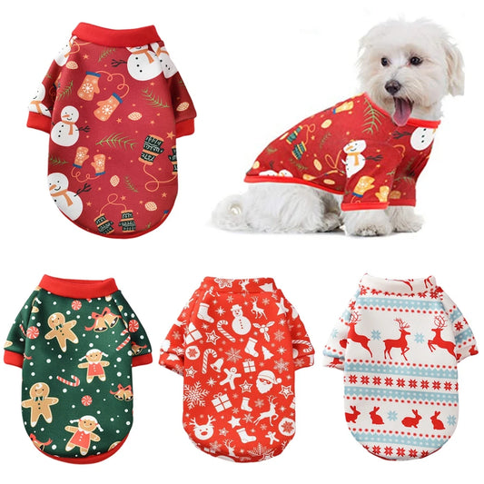 Christmas Dog Clothes Pet Clothing Hoodies