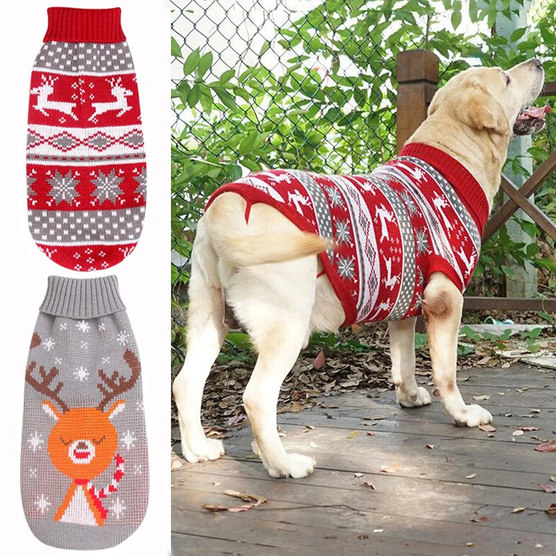 Dog Christmas Sweater Wool Fabric