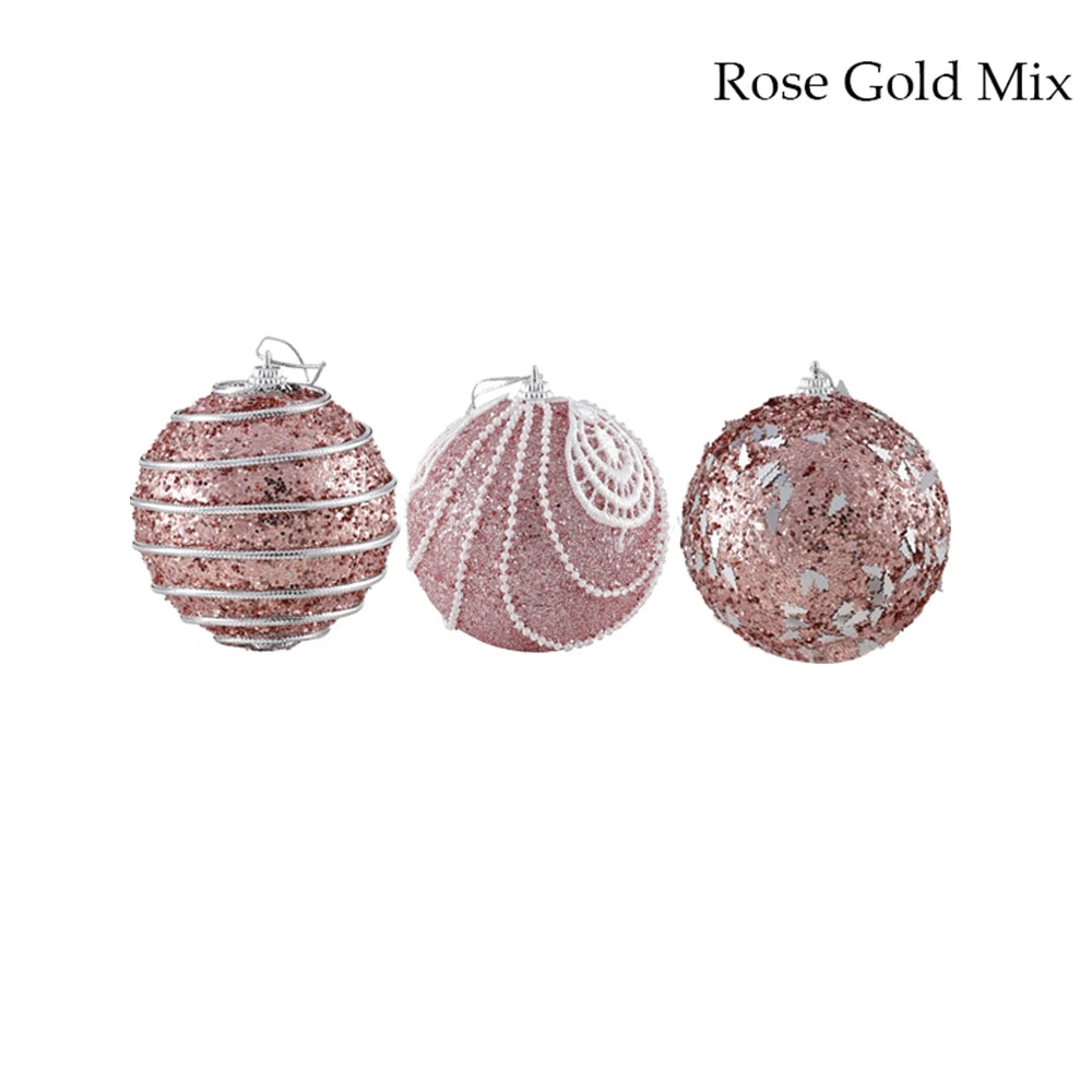 Glitter Christmas Balls 1/4 Pcs Tree Decoration