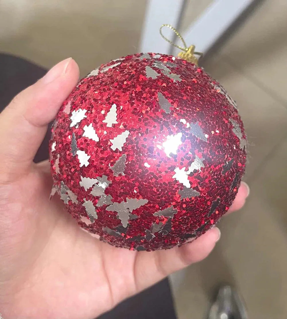 Glitter Christmas Balls 1/4 Pcs Tree Decoration