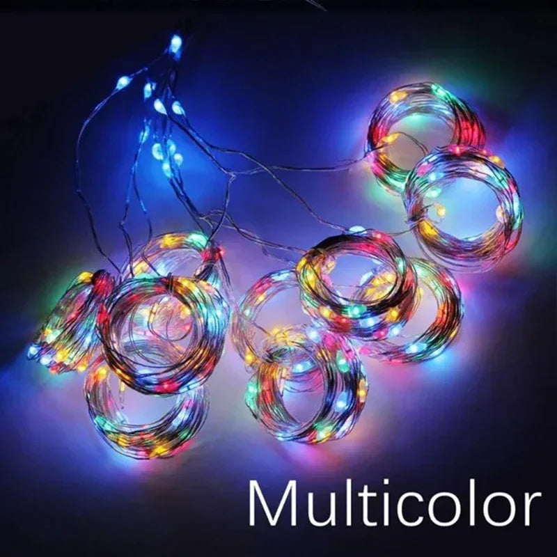 3M LED Curtain String Lights Fairy Decoration 8 Mode for Home Garden Christmas Party New Year Wedding