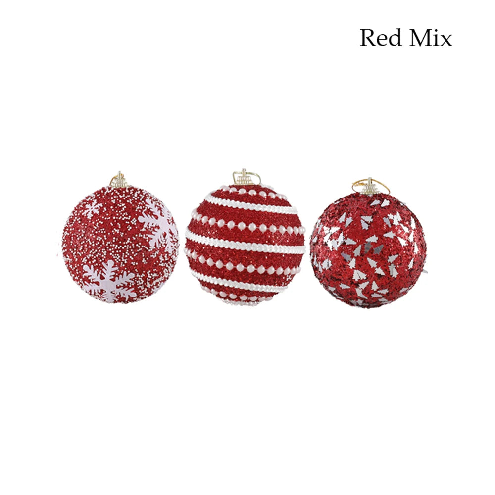 Glitter Christmas Balls 1/4 Pcs Tree Decoration