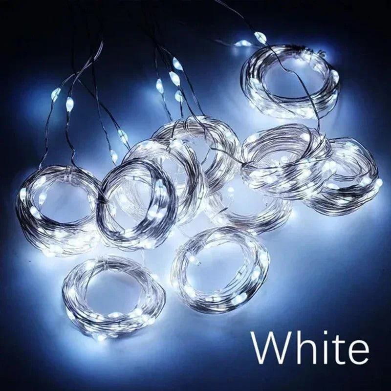 3M LED Curtain String Lights Fairy Decoration 8 Mode for Home Garden Christmas Party New Year Wedding