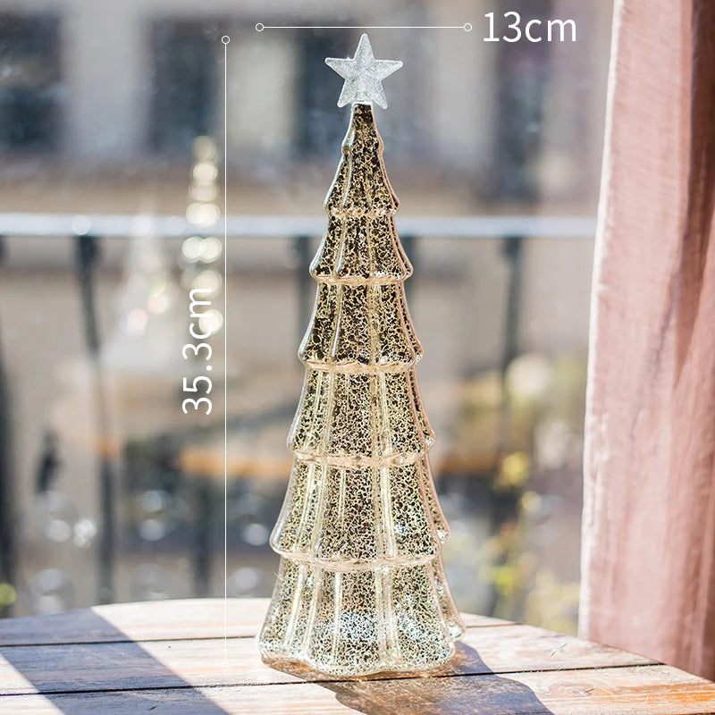 Christmas Tree Glass Night Light for Home Atmosphere