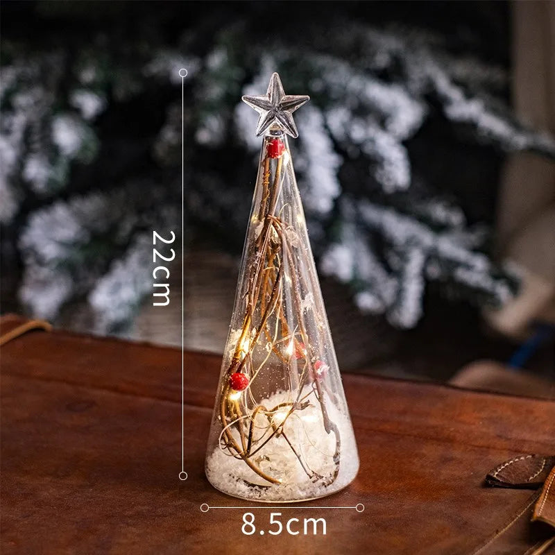 Christmas Tree Glass Night Light for Home Atmosphere