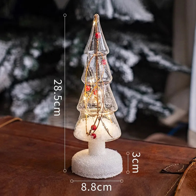 Christmas Tree Glass Night Light for Home Atmosphere