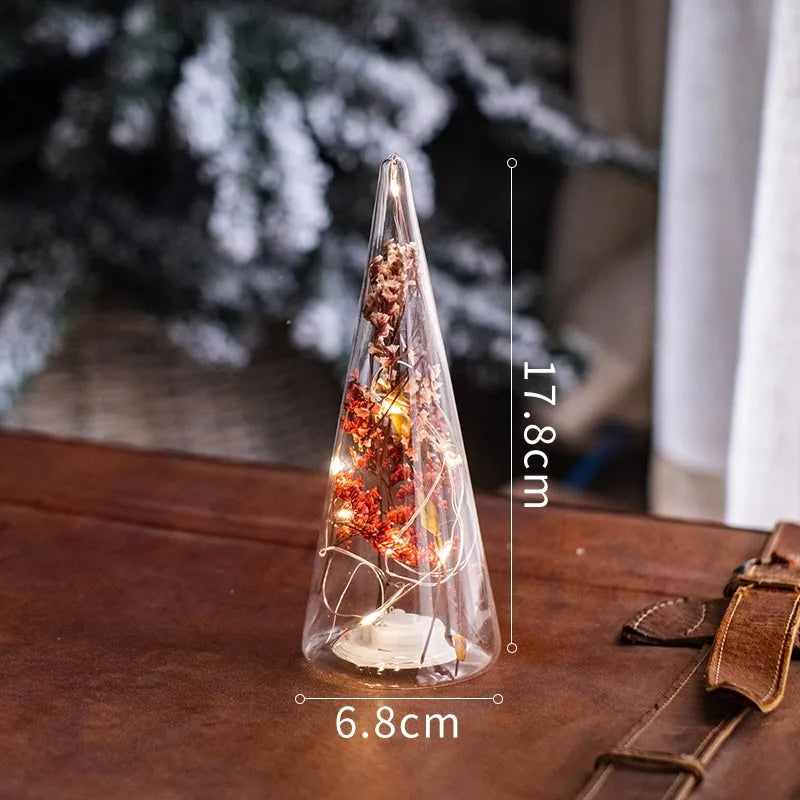 Christmas Tree Glass Night Light for Home Atmosphere