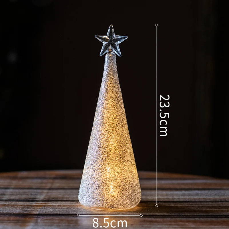 Christmas Tree Glass Night Light for Home Atmosphere