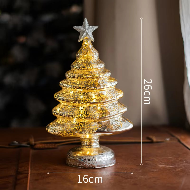 Christmas Tree Glass Night Light for Home Atmosphere