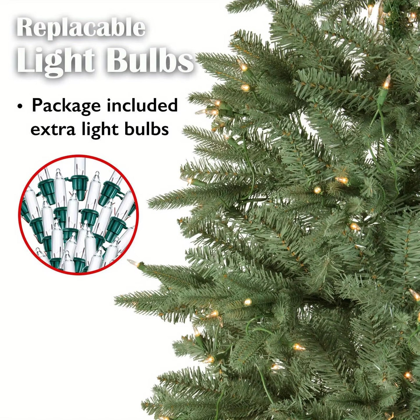 Christmas Tree 8Ft Artificial  + 750 LED Pre-lit Light Decor