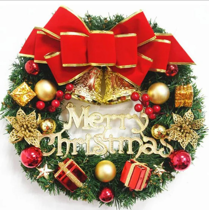 30CM Christmas Decoration Garland Front Door, Window Wreath Decoration