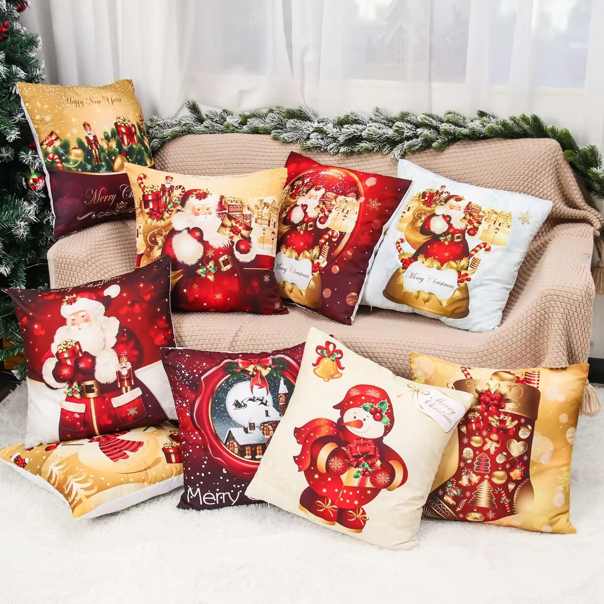 Christmas Cushion Cover  Decorations for Home